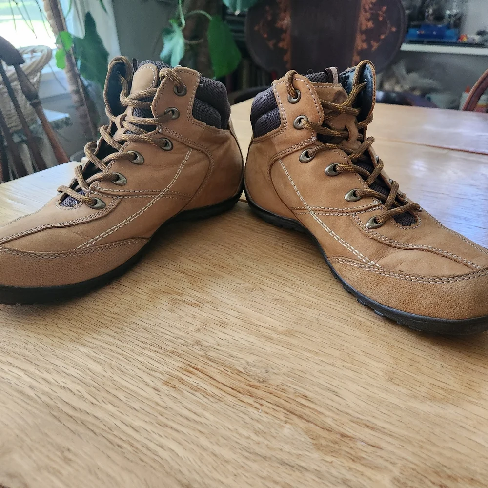 Zapatos Flexi Mens Boots Size 8.5 US/ 26.5 MEX Camel Brown Leather‎ Shoes